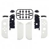 eXtremeRate Soft Touch Grip White Handheld Controller Housing With Full Set Buttons DIY Replacement Shell Case for NS Switch JoyCon & OLED JoyCon - Console Shell NOT Included - CP303