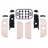 eXtremeRate Soft Touch Grip Cherry Blossoms Pink Handheld Controller Housing With Full Set Buttons DIY Replacement Shell Case for NS Switch JoyCon & OLED JoyCon - Console Shell NOT Included - CP306