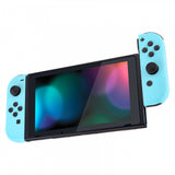 eXtremeRate Soft Touch Grip Heaven Blue Handheld Controller Housing With Full Set Buttons DIY Replacement Shell Case for NS Switch JoyCon & OLED JoyCon - Console Shell NOT Included - CP307