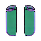 eXtremeRate Chameleon Green Purple Handheld Controller Housing With Full Set Buttons DIY Replacement Shell Case for NS Switch JoyCon & OLED JoyCon - Console Shell NOT Included - CP311