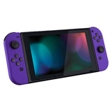 eXtremeRate Soft Touch Grip Purple Joycon Handheld Controller Housing with Full Set Buttons, DIY Replacement Shell Case for NS Switch JoyCon & OLED JoyCon - Console Shell NOT Included - CP313