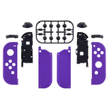 eXtremeRate Soft Touch Grip Purple Joycon Handheld Controller Housing with Full Set Buttons, DIY Replacement Shell Case for NS Switch JoyCon & OLED JoyCon - Console Shell NOT Included - CP313