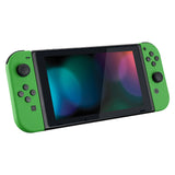 eXtremeRate Soft Touch Grip Green Joycon Handheld Controller Housing with Full Set Buttons, DIY Replacement Shell Case for NS Switch JoyCon & OLED JoyCon - Console Shell NOT Included - CP316