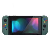 eXtremeRate Soft Touch Grip Pine Green Joycon Handheld Controller Housing with ABXY Direction Buttons, DIY Replacement Shell Case for NS Switch JoyCon & OLED JoyCon - Console Shell NOT Included - CP318