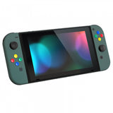 eXtremeRate Soft Touch Grip Pine Green Joycon Handheld Controller Housing with ABXY Direction Buttons, DIY Replacement Shell Case for NS Switch JoyCon & OLED JoyCon - Console Shell NOT Included - CP318