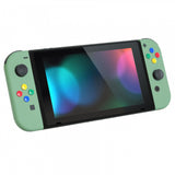 eXtremeRate Soft Touch Grip Matcha Green Joycon Handheld Controller Housing with ABXY Direction Buttons, DIY Replacement Shell Case for NS Switch JoyCon & OLED JoyCon - Console Shell NOT Included - CP322