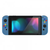 eXtremeRate Soft Touch Grip Airforce Blue Joycon Handheld Controller Housing with ABXY Direction Buttons, DIY Replacement Shell Case for NS Switch JoyCon & OLED JoyCon - Console Shell NOT Included - CP324