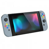 eXtremeRate Soft Touch Grip New Hope Gray Joycon Handheld Controller Housing with ABXY Direction Buttons, DIY Replacement Shell Case for NS Switch JoyCon & OLED JoyCon - Console Shell NOT Included - CP326