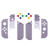 eXtremeRate Dark Grayish Violet Soft Touch Grip Joycon Handheld Controller Housing with ABXY Direction Buttons, DIY Replacement Shell Case for NS Switch JoyCon & OLED JoyCon – Console Shell NOT Included - CP327