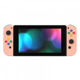 eXtremeRate Mandys Pink Soft Touch Grip Joycon Handheld Controller Housing with ABXY Direction Buttons, DIY Replacement Shell Case for NS Switch JoyCon & OLED JoyCon – Console Shell NOT Included - CP329