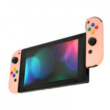 eXtremeRate Mandys Pink Soft Touch Grip Joycon Handheld Controller Housing with ABXY Direction Buttons, DIY Replacement Shell Case for NS Switch JoyCon & OLED JoyCon – Console Shell NOT Included - CP329
