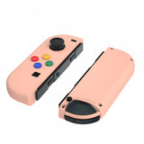 eXtremeRate Mandys Pink Joycon Handheld Controller Housing with ABXY Direction Buttons, DIY Replacement Shell Case for NS Switch JoyCon & OLED JoyCon – Console Shell NOT Included - CP329