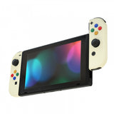 eXtremeRate Light Cream Soft Touch Grip Joycon Handheld Controller Housing with ABXY Direction Buttons, DIY Replacement Shell Case for NS Switch JoyCon & OLED JoyCon – Console Shell NOT Included - CP330