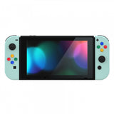 eXtremeRate Soft Touch Grip Light Cyan Joycon Handheld Controller Housing with Coloful Buttons, DIY Replacement Shell Case for NS Switch JoyCon & OLED JoyCon – Joycon and Console NOT Included - CP331