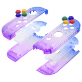 eXtremeRate Gradient Translucent Bluebell Joycon Handheld Controller Housing with Full Set Buttons, DIY Replacement Shell Case for NS Switch JoyCon & OLED JoyCon - Console Shell NOT Included - CP339