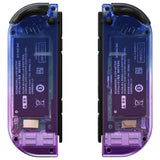 eXtremeRate Gradient Translucent Bluebell Joycon Handheld Controller Housing with Full Set Buttons, DIY Replacement Shell Case for NS Switch JoyCon & OLED JoyCon - Console Shell NOT Included - CP339