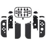 eXtremeRate Graphite Carbon Fiber Handheld Controller Housing with Buttons, DIY Replacement Shell Case for NS Switch JoyCon & OLED JoyCon – Joycon and Console NOT Included - CS209