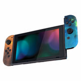 eXtremeRate Soft Touch Grip Gold Star Universe Handheld Controller Housing With Full Set Buttons DIY Replacement Shell Case for NS Switch JoyCon & OLED JoyCon - Console Shell NOT Included - CT102