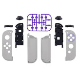 eXtremeRate Soft Touch Grip Classics SNES Style Joycon Handheld Controller Housing with Full Set Buttons, DIY Replacement Shell Case for NS Switch JoyCon & OLED JoyCon - Console Shell NOT Included - CT105