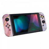 eXtremeRate Cosmic Pink Gold Marble Effect Joycon Handheld Controller Housing with Buttons, DIY Replacement Shell Case for NS Switch JoyCon & OLED JoyCon – Joycon and Console NOT Included - CT112