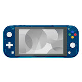 eXtremeRate Transparent Clear Blue DIY Replacement Shell for NS Switch Lite, NSL Handheld Controller Housing with Screen Protector, Custom Case Cover for NS Switch Lite - DLM504