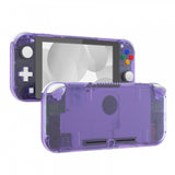 eXtremeRate Clear Atomic Purple DIY Replacement Shell for NS Switch Lite, NSL Handheld Controller Housing w/ Screen Protector, Custom Case Cover for NS Switch Lite - DLM505