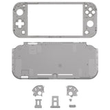 eXtremeRate Clear Black DIY Replacement Shell for NS Switch Lite, NSL Handheld Controller Housing with Screen Protector, Custom Case Cover for NS Switch Lite - DLM509