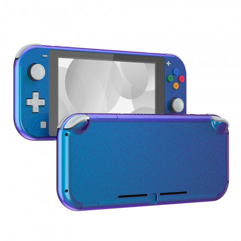 eXtremeRate Chameleon Purple Blue Glossy DIY Replacement Shell for Nintendo Switch Lite, NSL Handheld Controller Housing w/ Screen Protector, Custom Case Cover for Nintendo Switch Lite - DLP301