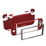 eXtremeRate Soft Touch Scarlet Red DIY Replacement Shell for Nintendo Switch Lite, NSL Handheld Controller Housing w/ Screen Protector, Custom Case Cover for Nintendo Switch Lite - DLP303