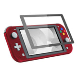 eXtremeRate Soft Touch Scarlet Red DIY Replacement Shell for Nintendo Switch Lite, NSL Handheld Controller Housing w/ Screen Protector, Custom Case Cover for Nintendo Switch Lite - DLP303