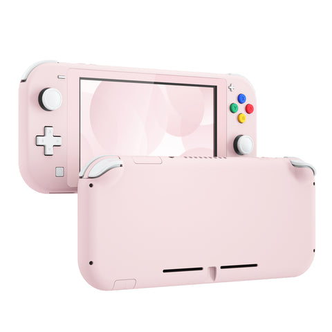 eXtremeRate Soft Touch Cherry Blossoms Pink DIY Replacement Shell for Nintendo Switch Lite, NSL Handheld Controller Housing w/ Screen Protector, Custom Case Cover for Nintendo Switch Lite - DLP306