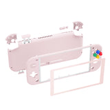 eXtremeRate Soft Touch Cherry Blossoms Pink DIY Replacement Shell for Nintendo Switch Lite, NSL Handheld Controller Housing w/ Screen Protector, Custom Case Cover for Nintendo Switch Lite - DLP306