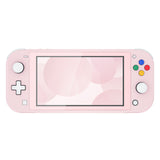 eXtremeRate Soft Touch Cherry Blossoms Pink DIY Replacement Shell for Nintendo Switch Lite, NSL Handheld Controller Housing w/ Screen Protector, Custom Case Cover for Nintendo Switch Lite - DLP306