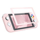 eXtremeRate Soft Touch Cherry Blossoms Pink DIY Replacement Shell for Nintendo Switch Lite, NSL Handheld Controller Housing w/ Screen Protector, Custom Case Cover for Nintendo Switch Lite - DLP306