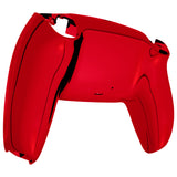 eXtremeRate Chrome Red Glossy Custom Back Housing Bottom Shell Compatible with ps5 Controller, Replacement Back Shell Cover Compatible with ps5 Controller - DPFD4003