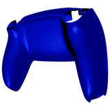 eXtremeRate Chrome Blue Glossy Custom Back Housing Bottom Shell Compatible with ps5 Controller, Replacement Back Shell Cover Compatible with ps5 Controller - DPFD4004