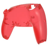 eXtremeRate Clear Red Custom Back Housing Bottom Shell Compatible with ps5 Controller, Replacement Back Shell Cover Compatible with ps5 Controller - DPFM5002