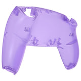 eXtremeRate Clear Atomic Purple Custom Back Housing Bottom Shell Compatible with ps5 Controller, Replacement Back Shell Cover Compatible with ps5 Controller - DPFM5005