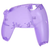 eXtremeRate Clear Atomic Purple Custom Back Housing Bottom Shell Compatible with ps5 Controller, Replacement Back Shell Cover Compatible with ps5 Controller - DPFM5005