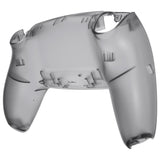 eXtremeRate Clear Black Custom Back Housing Bottom Shell Compatible with ps5 Controller, Replacement Back Shell Cover Compatible with ps5 Controller - DPFM5007