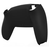 eXtremeRate Black Soft Touch Custom Back Housing Bottom Shell Compatible with ps5 Controller, Replacement Back Shell Cover Compatible with ps5 Controller - DPFP3009