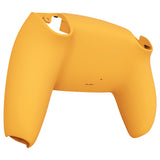 eXtremeRate Caution Yellow Soft Touch Grip Custom Back Housing Bottom Shell Compatible with ps5 Controller, Replacement Back Shell Cover Compatible with ps5 Controller - DPFP3011