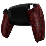 eXtremeRate Textured Red Custom Back Housing Bottom Shell Compatible with ps5 Controller, Replacement Back Shell Cover Compatible with ps5 Controller - DPFP3015