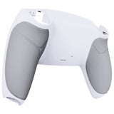 eXtremeRate White Performance Rubberized Custom Back Housing Bottom Shell Compatible with ps5 Controller, Replacement Back Shell Cover Compatible with ps5 Controller - DPFU6002