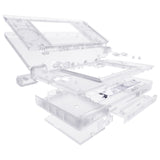 eXtremeRate Clear Replacement Full Housing Shell for Nintendo DS Lite, Custom Handheld Console Case Cover with Buttons, Screen Lens for Nintendo DS Lite NDSL - Console NOT Included - DSLM5001