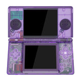 eXtremeRate Clear  Atomic Purple Replacement Full Housing Shell for Nintendo DS Lite, Custom Handheld Console Case Cover with Buttons, Screen Lens for Nintendo DS Lite NDSL - Console NOT Included - DSLM5005
