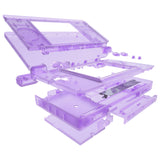 eXtremeRate Clear  Atomic Purple Replacement Full Housing Shell for Nintendo DS Lite, Custom Handheld Console Case Cover with Buttons, Screen Lens for Nintendo DS Lite NDSL - Console NOT Included - DSLM5005