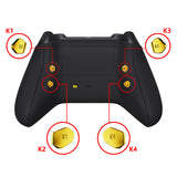 eXtremeRate Chrome Gold Replacement Redesigned K1 K2 K3 K4 Back Buttons Paddles & Toggle Switch for Xbox Series X/S Controller eXtremerate Hope Remap Kit - Controller & Hope Remap Board NOT Included - DX3D4001