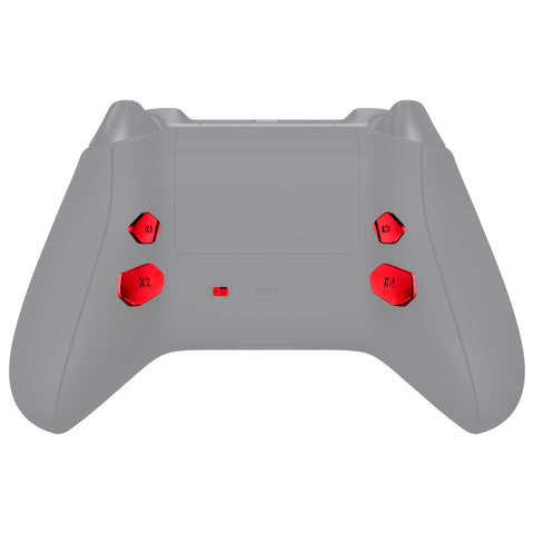 eXtremeRate Chrome Red Replacement Redesigned K1 K2 K3 K4 Back Buttons Paddles & Toggle Switch for Xbox Series X/S Controller eXtremerate Hope Remap Kit - Controller & Hope Remap Board NOT Included - DX3D4003