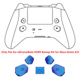 eXtremeRate Chameleon Purple Blue Replacement Redesigned K1 K2 K3 K4 Back Buttons Paddles & Toggle Switch for Xbox Series X/S Controller eXtremerate Hope Remap Kit - Controller & Hope Remap Board NOT Included - DX3P3001